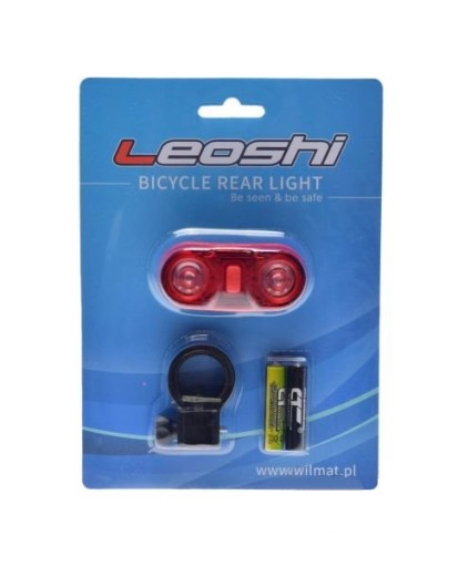 Leoshi LED zadné svetlo na bicykel 2x0,5W 2xAAA