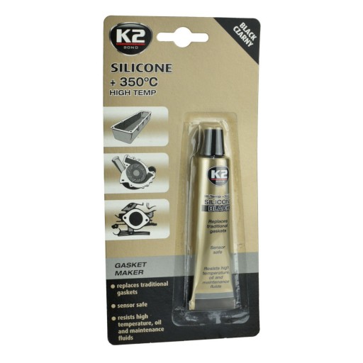K2 BLACK VYSOKOTEPLOTNÝ SILIKÓN +350°C 21g