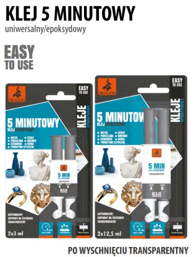 DRAK UNIVERZÁLNE EPOXIDOVÉ LEPIDLO 5 MIN 2x12,5 ML