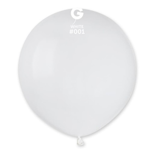 Latexový balón, pastelovo biela guľa, veľký, 48 cm