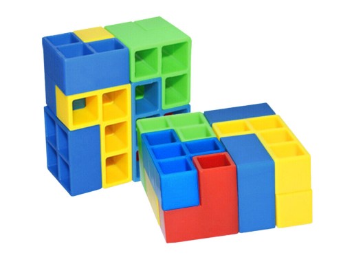 Náučná hra Tehly PUZZLE Tetris 3D Tower 16 tehál Tetra Tower