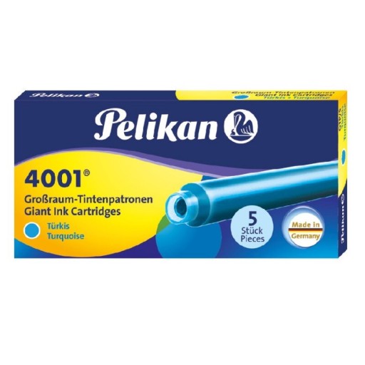 PELIKAN DLHÉ NÁPLNE TYRKYSOVÉ 5 KS