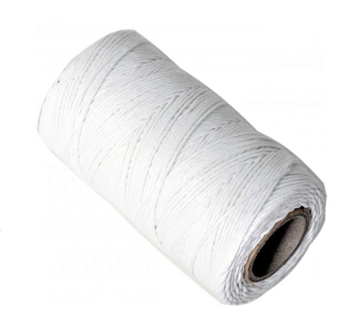 Šnúrka, dekoratívna niť, HRUBÁ BIELA, MATNÁ VÁZA, 50G