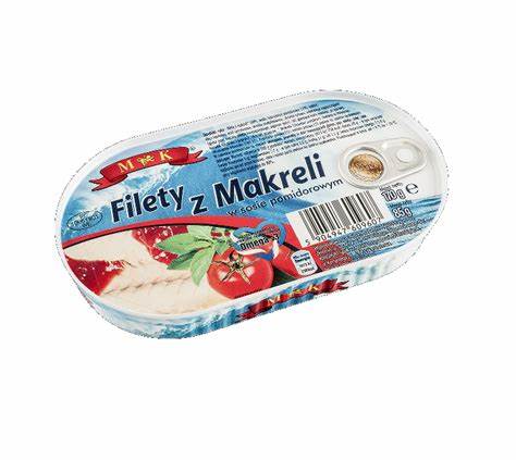 Filety z makrely v paradajkovej omáčke MK 0,17 kg