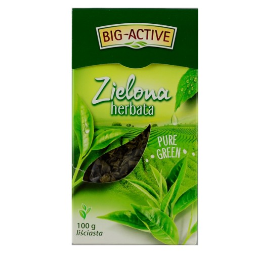 Zelený čaj Big-Active Pure Green 100g list
