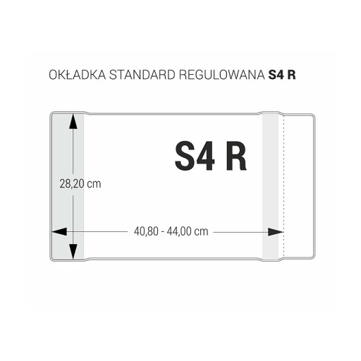 Knižný obal 282 mm nastaviteľný obal