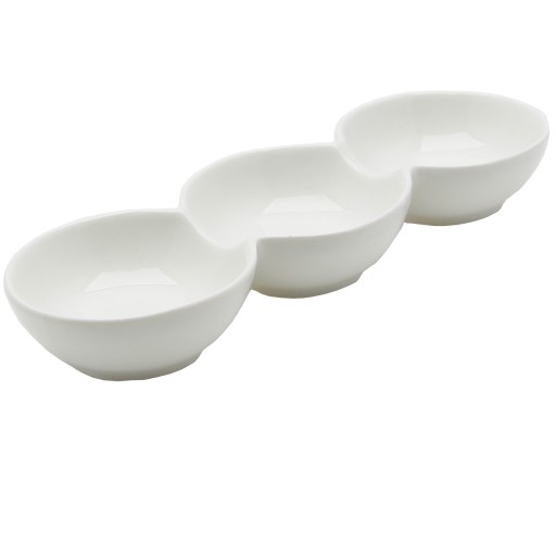 MISKY, 3 PORCELÁNOVÉ NÁDOBKY NA DIP OMÁČKY