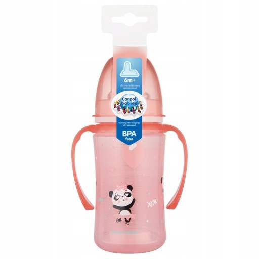 CANPOL 35/208 EasyStart TRÉNINGOVÝ hrnček 240ml RUŽ