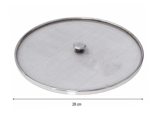 Nerezové sitko na panvicu, pokrievka - 28 cm, pokrievka, plášť