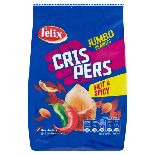 Felix Crispers Arašidy, príchuť paprika, 125g