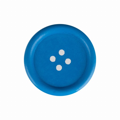 1ks drevený gombík 40mm, 4cm, modrý