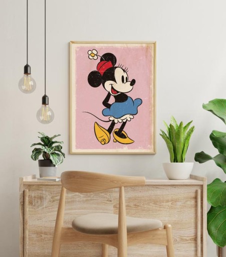 Retro plagát Minnie Mouse 40x50 cm