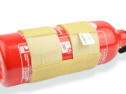 BÉŽOVÝ DRŽIAK NA HASIACI PRÍSTROJ NA KUF S PÁSKOM NA VELCRO