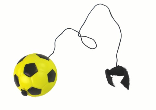 PU futbal s Jojo gumou na skákanie, 6 cm, žltý