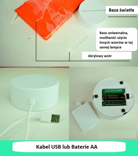 Vložka pre 3D lampu, Obrázok pre lampu bez lampy