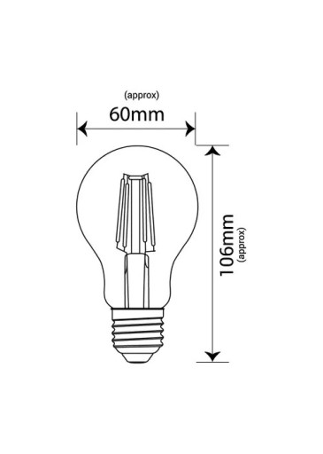 RETRO EDISON LED ŽIAROVKA A60 E27 230V 12W TEPL