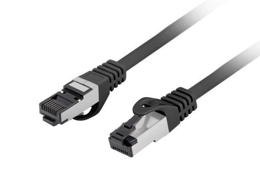 PATCHCORD CAT.8.1 S/FTP LSZH CU 1M BLACK FLUKE PASSED LANBERG