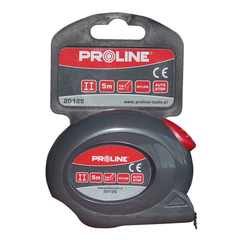 Zvinovací meter 5 m/19 mm, potiahnutý nylonom, prívesok PROLINE (20125)