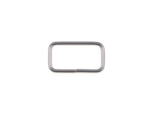Kožený kovový rám 30/16/3 mm strieborný, 2 ks