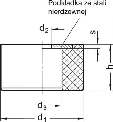 VIBRO IZOLATOR NEREZOVÝ NÁRAZNÍK 20X10 OTVOR 5.3