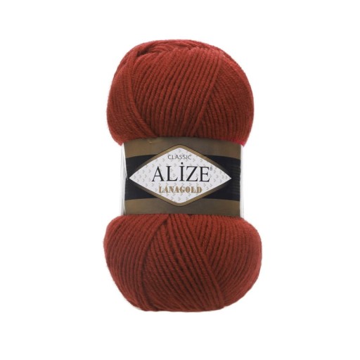 Alize Lanagold 36 tehlovo červená s vlnou