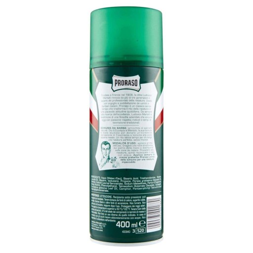Proraso pena na holenie zelená rada Osviežujúca (400 ml)