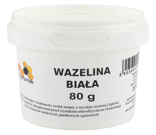 TECHNICKÁ vazelína, biela, mazanie tesnení, bez kyselín, nízky bod topenia, 80g