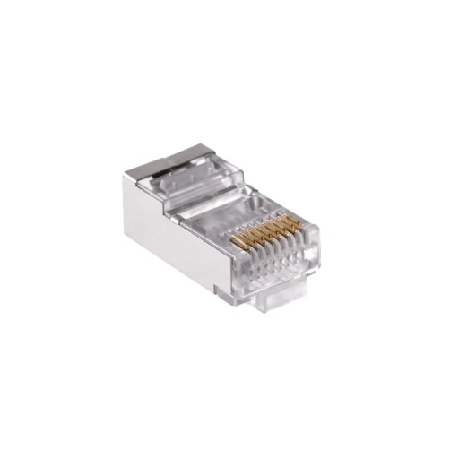 Kovová RJ-45 FTP zástrčka tienená kategória 7 x1