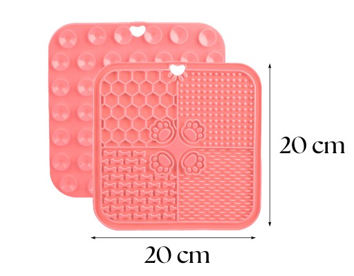 Vanička na LIZING MAT pre psov 20x20cm ANTISTRESOVÁ veľká XL RUŽOVÁ
