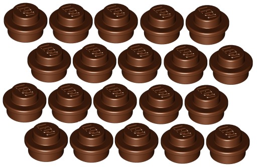 LEGO tanier 1x1 hnedý (4073/4216581) x20