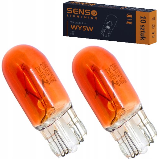 SENSO WY5W W5W 12V ORANŽOVÁ ŽIAROVKA x2 kusy