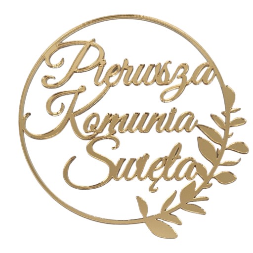Zlatý tortový vrch na bočnú stranu torty