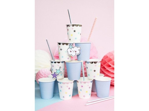 Papierové poháre Unicorns Jednorožec narodeninová oslava 180ml 6 kusov