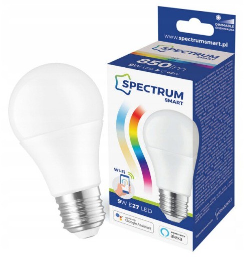 Inteligentná RGB farebná SMART LED žiarovka 9W E27