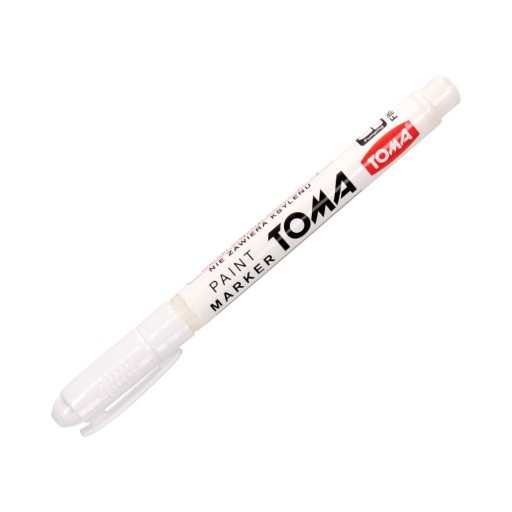 Permanentný olejový popisovač 1,5 mm TOMA biely