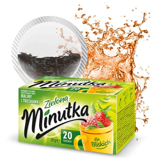 Express Lahodný zelený ovocný čaj Malina a jahoda 20T Minutka