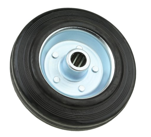KOLIESKO NA VOZÍK 160 mm GUMOVÉ KOLIESKO PLNOKOVOVÝ OTVOR 20 mm
