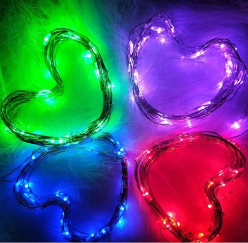 LED girlandy studenej bielej farby, ozdoby na vianočný stromček, 5 m