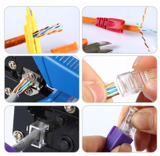 100 x RJ45 INTERNETOVÁ ZÁSTRČKA 8P8C ZLAT