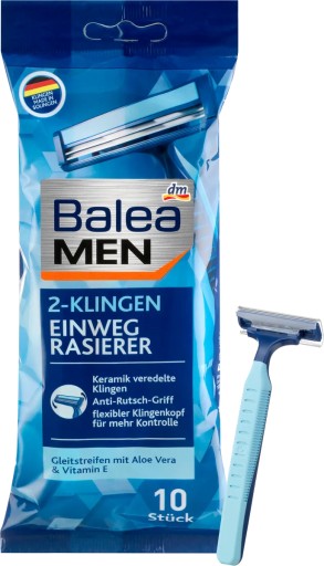Balea Men Jednorazové holiace strojčeky s 2 čepieľkami 10 ks.