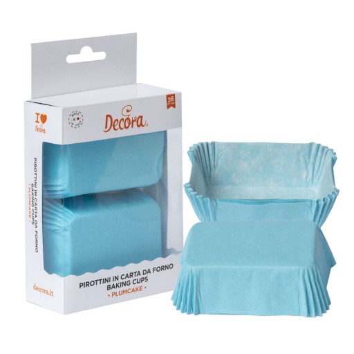 Obdĺžnikové návliečky na košíčky MODRÁ 80x50x32mm DECORA