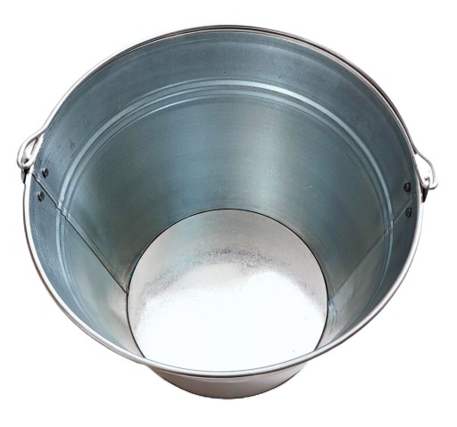 Pozinkované oceľové vedro ako dekoračný kvetináč pre dom a záhradu, 10 litrov