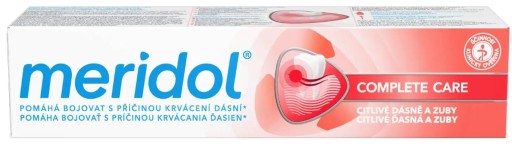 MERIDOL COMPLETE CARE CITLIVÉ ZUBNÉ PASTA PRE CITLIVÉ ĎASNÁ A ZUBY 75ml