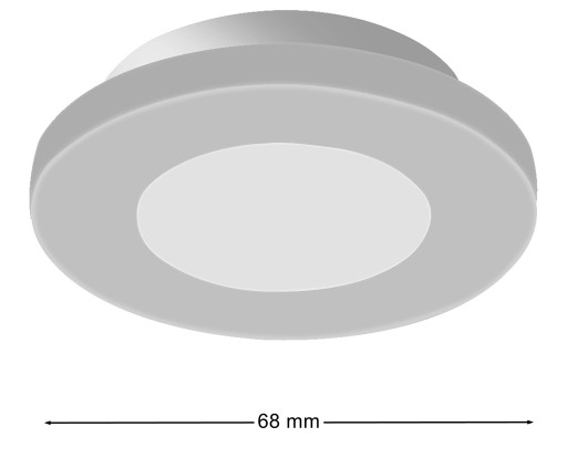OCULUS LED podskrinkové svietidlo 2W, 90lm, 4000K, sivá Orno AD-OM-6473L4/G