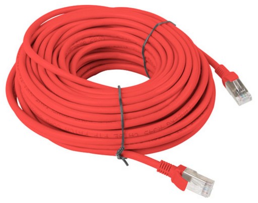 ETHERNET internetový sieťový kábel cat 6 FTP RJ45 1,5m Krútený pár Červený