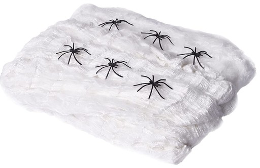 UMELÉ MEDENIE WEBOVÉ HALLOWEENSKÉ DEKORÁCIE PAVÚKY 6 ks