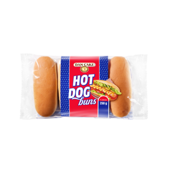 Dan Cake Hot Dog Buns 250g (x4ks)
