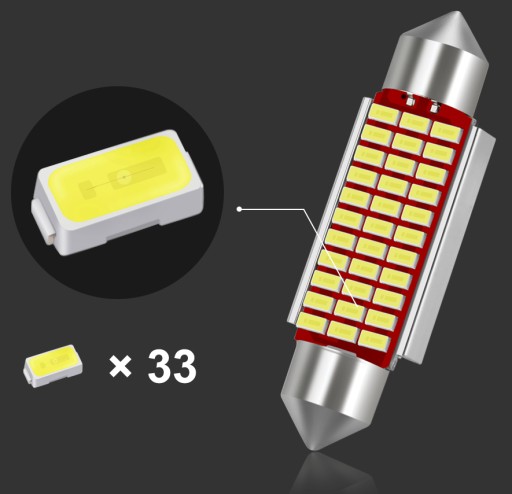 LED ŽIAROVKA 41MM 42MM 33SMD C3W C5W CANBUS