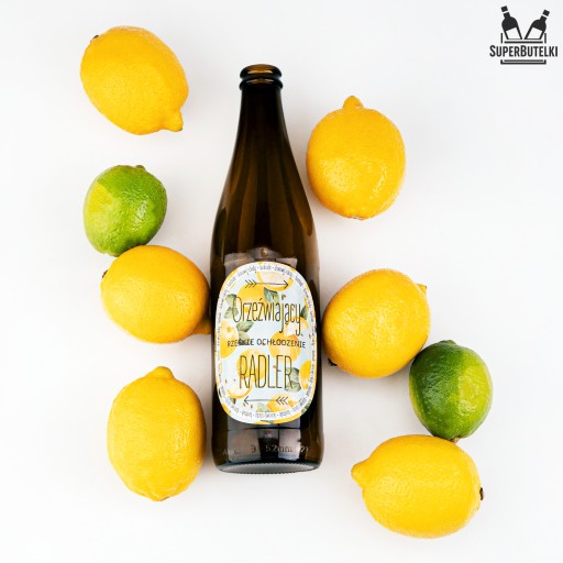 10ks RADLER nálepky na pivo s limonádou