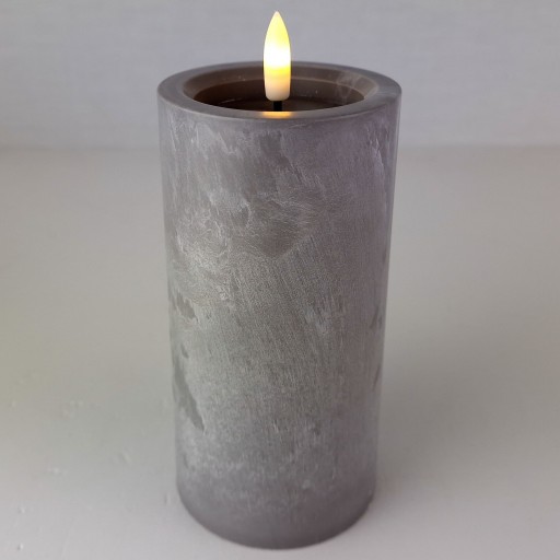 SVIEČKA NA AKUMULÁTOROV 15CM BETONOVÝ EFEKT LED SVIEČKA VLOŽKA PLAMEŇ PLAMEŇ